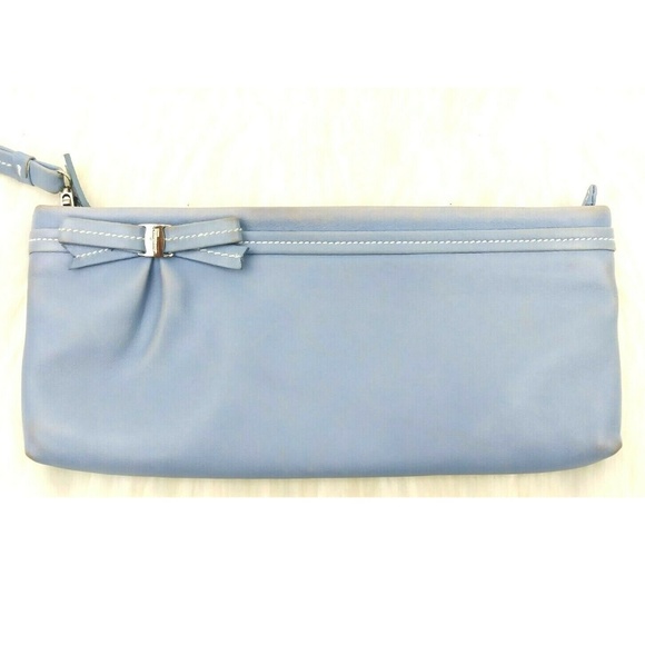 Salvatore Ferragamo Handbags - Salvatore Ferragamo Periwinkle Lambskin Wristlet